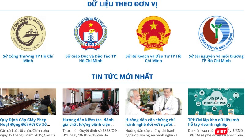Dữ liệu dùng chung của TP.HCM được sắp xếp theo đơn vị. Ảnh: Hòa Bình Dữ liệu dùng chung của TP.HCM được sắp xếp theo đơn vị. Ảnh: Hòa Bình