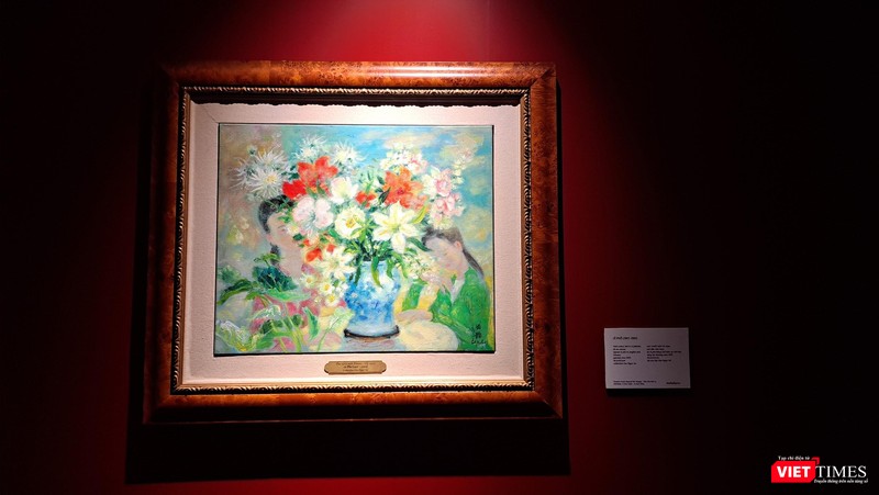 Lê Phổ - Hai thiếu nữ và hoa. Ảnh: Hòa Bình