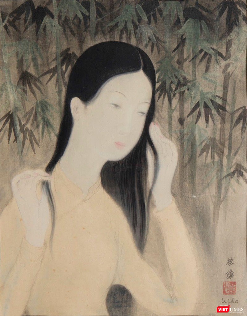 Lê Phổ - Thiếu nữ vuốt tóc