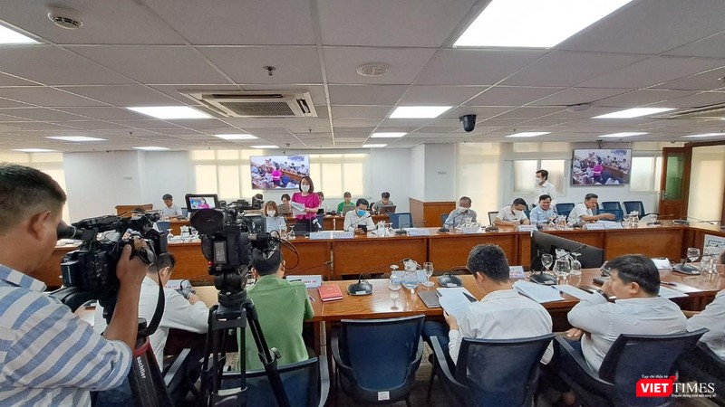 Sở Y tế TP.HCM thông tin về tình hình dịch bệnh đậu mùa khỉ. Ảnh: Hòa Bình