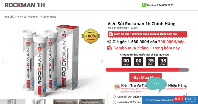 Trang web quảng cáo sản phẩm Rockman