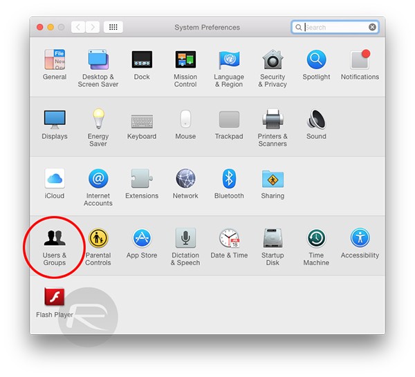 Hướng dẫn tắt iTunes tự chạy khi nối iPhone với máy tính: Vào mục Users & Group.