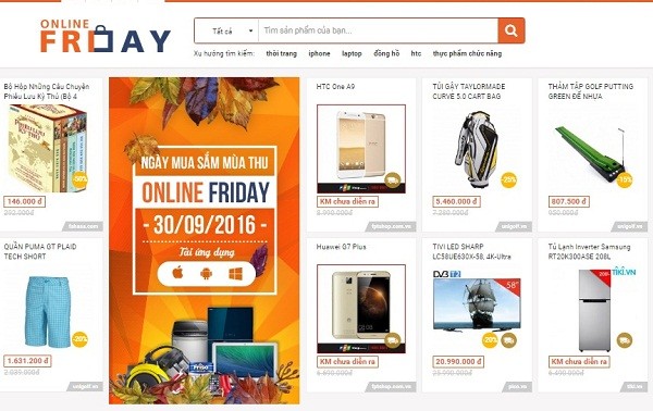 Hơn 68.200 sản phẩm khuyến mãi hấp dẫn đang được mở bán trên website OnlineFriday.vn.