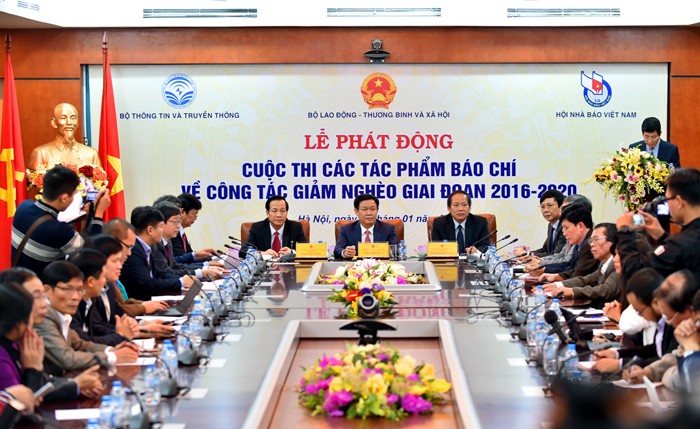 Lễ phát động Cuộc thi các tác phẩm báo chí về công tác giảm nghèo giai đoạn 2016-2020.