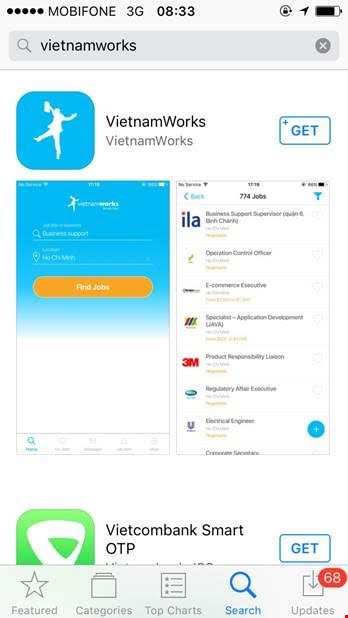 Vietnamworks ra mắt ứng dụng tìm việc trên di động ảnh 1