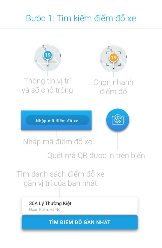 Mách bạn cách dùng ứng dụng iParking tìm kiếm điểm đỗ ô tô qua smartphone ảnh 2