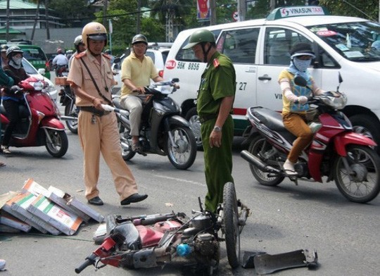 Hiện trường một vụ tai nạn giao thông. Ảnh minh họa: VP UB ATTGQG.