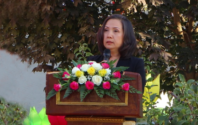 Bà Kiều Hà Liên - Tham tán, phòng Chính trị - Đối ngoại ĐSQ Việt Nam tại Ukraine.