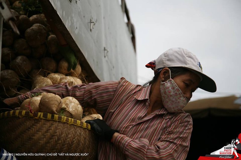 Ở chủ đề Vất vả ngược xuôi, bức hình đạt giải ba chủ đề này của tác giả Nguyễn Hữu Quỳnh, chụp bằng máy Canon 5D. Ở chủ đề Vất vả ngược xuôi, bức hình đạt giải ba chủ đề này của tác giả Nguyễn Hữu Quỳnh, chụp bằng máy Canon 5D.