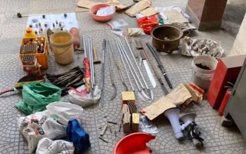 Số hung khí, vũ khí nguy hiểm cơ quan Công an thu giữ của các đối tượng