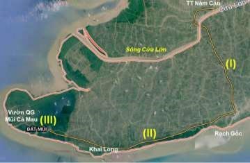 "Ba cung đoạn (I), (II) và (III) của đoạn đường Năm Căn - Đất Mũi" "Ba cung đoạn (I), (II) và (III) của đoạn đường Năm Căn - Đất Mũi"