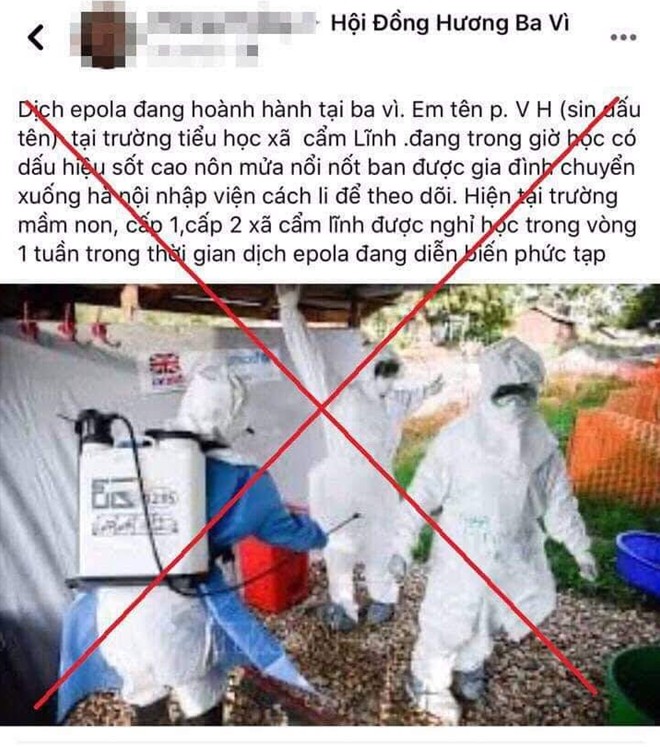 Ảnh chụp màn hình nội dung đăng tải trên Facebook của P.T. Ảnh chụp màn hình:CA TP.HN