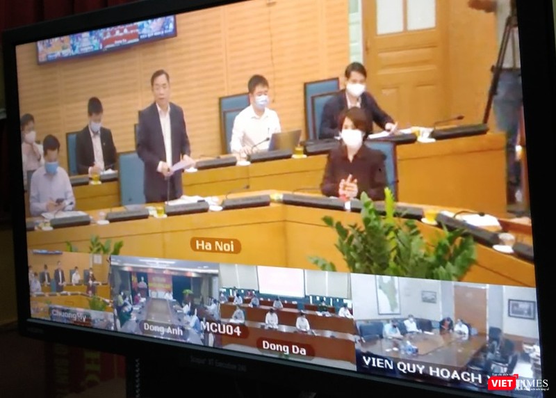 Giám đốc Sở Y tế Hà Nội Nguyễn Khắc Hiền phát biểu trong cuộc họp giao ban trực tuyến của Ban Chỉ đạo Phòng, chống dịch COVID-19 chiều nay. Ảnh chụp màn hình họp trực tuyến. Giám đốc Sở Y tế Hà Nội Nguyễn Khắc Hiền phát biểu trong cuộc họp giao ban trực tuyến của Ban Chỉ đạo Phòng, chống dịch COVID-19 chiều nay. Ảnh chụp màn hình họp trực tuyến.