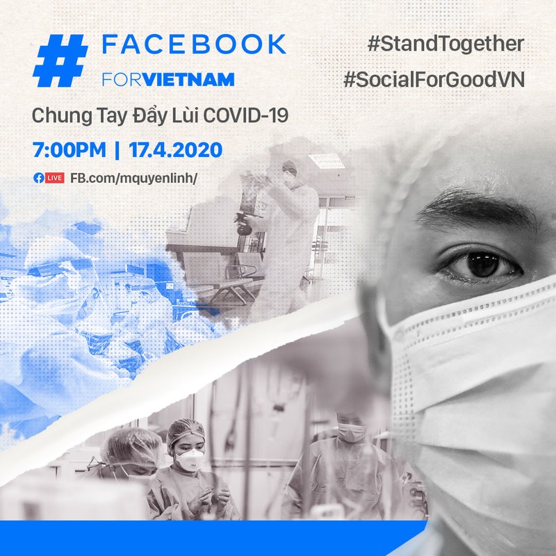 Facebook cùng Hội Chữ thập đỏ, hơn 60 nghệ sĩ và đối tác Việt Nam ra mắt chương trình Livestream cùng đẩy lùi COVID-19 trong chiến dịch “Facebook vì Việt Nam". Facebook cùng Hội Chữ thập đỏ, hơn 60 nghệ sĩ và đối tác Việt Nam ra mắt chương trình Livestream cùng đẩy lùi COVID-19 trong chiến dịch “Facebook vì Việt Nam".