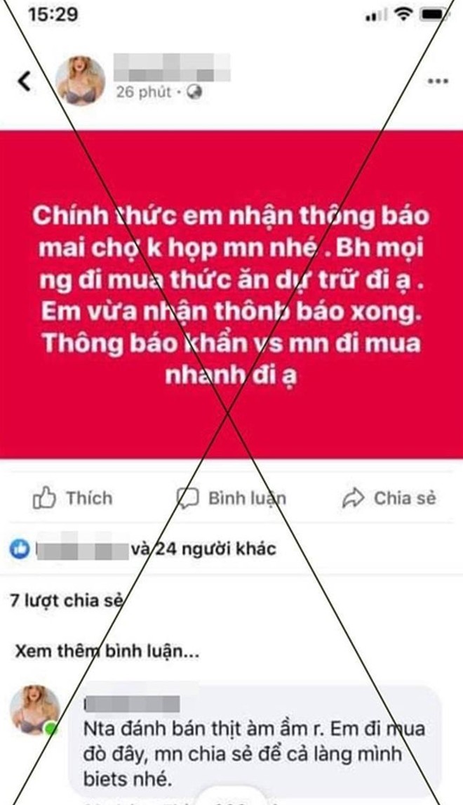 Một trường hợp tung tin thất thiệt về COVID-19. Ảnh: CA TP HN Một trường hợp tung tin thất thiệt về COVID-19. Ảnh: CA TP HN