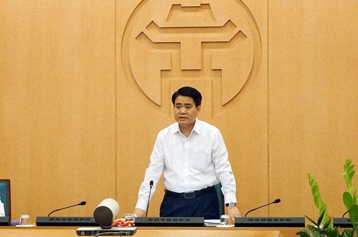 Ông Nguyễn Đức Chung kết luận tại cuộc họp. Ảnh: UBND TP. Hà Nội Ông Nguyễn Đức Chung kết luận tại cuộc họp. Ảnh: UBND TP. Hà Nội