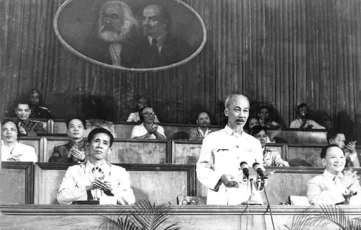 Chủ tịch Hồ Chí Minh đọc diễn văn tại Đại hội đại biểu toàn quốc lần thứ III của Đảng ở Thủ đô Hà Nội. Ảnh tư liệu. Chủ tịch Hồ Chí Minh đọc diễn văn tại Đại hội đại biểu toàn quốc lần thứ III của Đảng ở Thủ đô Hà Nội. Ảnh tư liệu