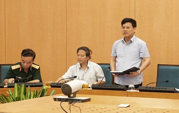 Phó Chủ tịch UBND TP. Hà Nội Ngô Văn Quý phát biểu tại buổi họp. Ảnh: Hanoi.gov.vn.