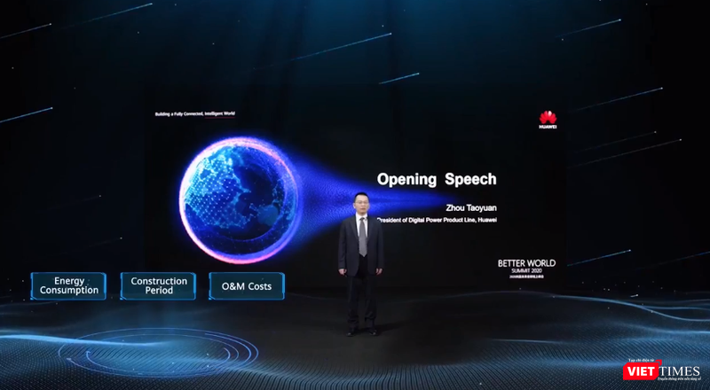 Ông Zhou Taoyuan - Chủ tịch dòng sản phẩm điện kỹ thuật số của Huawei phát biểu tại hội nghị. Ông Zhou Taoyuan - Chủ tịch dòng sản phẩm điện kỹ thuật số của Huawei phát biểu tại hội nghị.