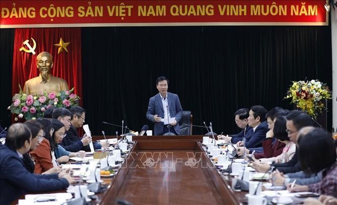 Trưởng Ban Tuyên giáo Trung ương Võ Văn Thưởng chủ trì cuộc họp - Ảnh: TTXVN. Trưởng Ban Tuyên giáo Trung ương Võ Văn Thưởng chủ trì cuộc họp - Ảnh: TTXVN.