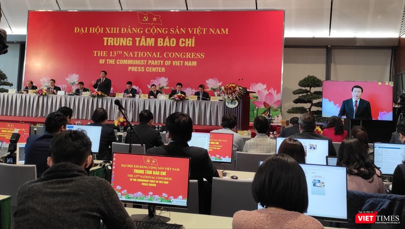 Toàn cảnh cuộc họp báo khai trương Trung tâm Báo chí phục vụ Đại hội XIII của Đảng. Ảnh: AL. Toàn cảnh cuộc họp báo khai trương Trung tâm Báo chí phục vụ Đại hội XIII của Đảng. Ảnh: AL.