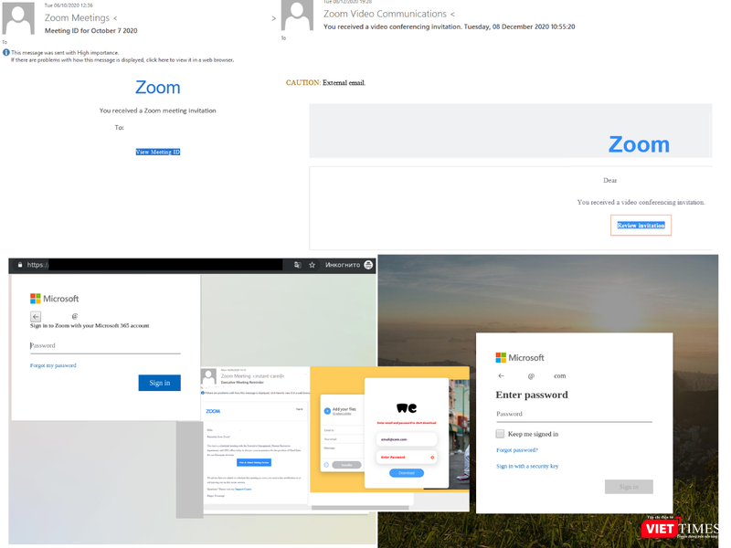 Ví dụ về email lừa đảo mời nạn nhân tham gia hội nghị trực tuyến không có thực Ví dụ về email lừa đảo mời nạn nhân tham gia hội nghị trực tuyến không có thực