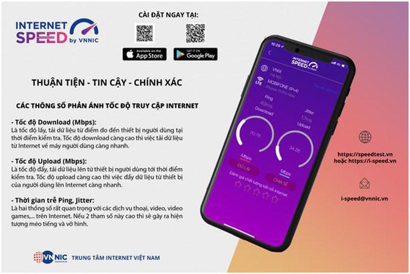 Ứng dụng i-speed đo kiểm, chấm điểm chất lượng dịch vụ Internet Việt Nam Ứng dụng i-speed đo kiểm, chấm điểm chất lượng dịch vụ Internet Việt Nam