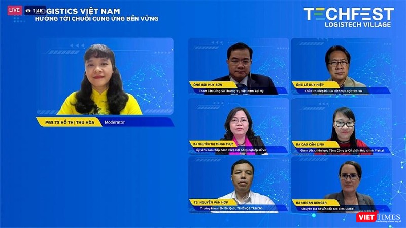 Các diễn giả tham dự tọa đàm trực tuyến "Logistics Việt Nam - Hướng tới chuỗi cung ứng".