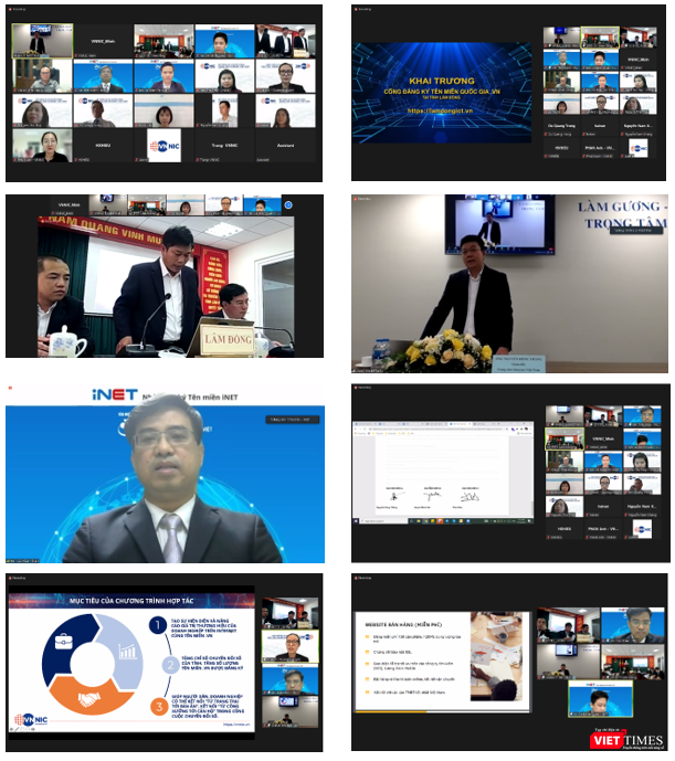 Lễ lễ ký kết trực tuyến biên bản phối hợp giữa ba đơn vị về thúc đẩy sử dụng tên miền quốc gia “.vn” và khai trương điểm đăng ký tên miền quốc gia “.vn” tại tỉnh Lâm Đồng.