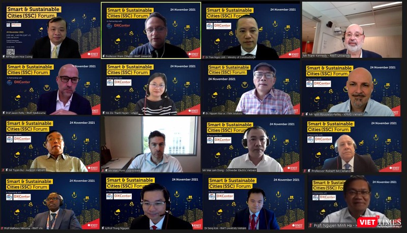 Các khách mời tham dự Diễn đàn Thành phố thông minh và bền vững. Các khách mời tham dự Diễn đàn Thành phố thông minh và bền vững.