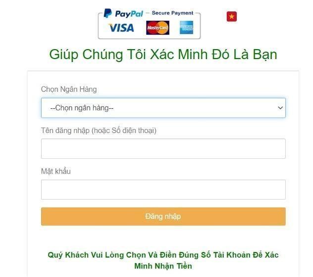 Sau khi nạn nhân “đăng nhập” vào trang web giả mạo, họ sẽ nhận được một thông báo cho biết “giao dịch vẫn đang được xử lý”. Sau khi nạn nhân “đăng nhập” vào trang web giả mạo, họ sẽ nhận được một thông báo cho biết “giao dịch vẫn đang được xử lý”.