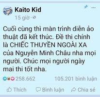 Nội dung đăng tải chiều 6/7 trên Fanpage Kaito Kid thu hút sự chú ý của các sĩ tử. Nội dung đăng tải chiều 6/7 trên Fanpage Kaito Kid thu hút sự chú ý của các sĩ tử.