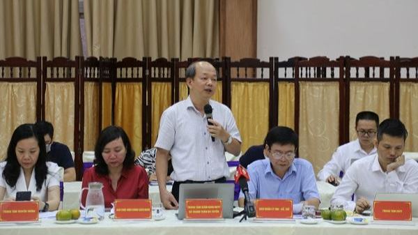 Đại diện Trung tâm Giám định Bảo hiểm y tế và Thanh toán đa tuyến trao đổi tại Hội nghị. Ảnh: BHXHVN. Đại diện Trung tâm Giám định Bảo hiểm y tế và Thanh toán đa tuyến trao đổi tại Hội nghị. Ảnh: BHXHVN.