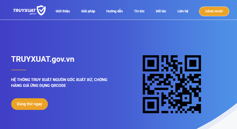 Hệ thống xác thực hàng chính hãng thông qua QR Code trong thương mại điện tử được Cục Thương mại điện tử và Kinh tế số đưa vào vận hành tại website: https://truyxuat.gov.vn. Hệ thống xác thực hàng chính hãng thông qua QR Code trong thương mại điện tử được Cục Thương mại điện tử và Kinh tế số đưa vào vận hành tại website: https://truyxuat.gov.vn.