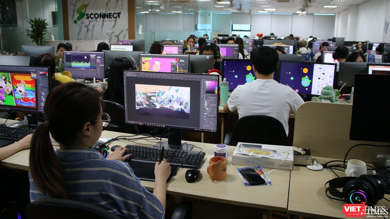 Khu vực studio sản xuất thim hoạt hình Wolfoo tại Sconnect.