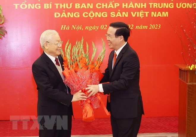 Lễ trao Huy hiệu 55 năm tuổi Đảng tặng Tổng Bí thư Nguyễn Phú Trọng ảnh 6 Lễ trao Huy hiệu 55 năm tuổi Đảng tặng Tổng Bí thư Nguyễn Phú Trọng ảnh 6