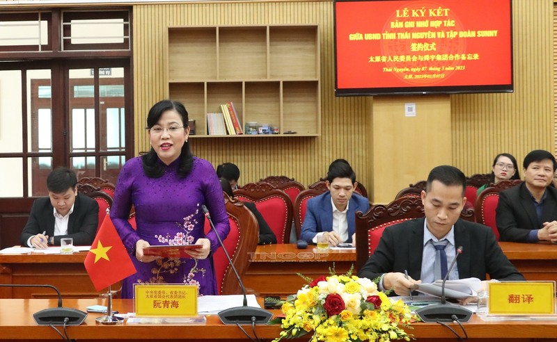 Bí thư Nguyễn Thanh Hải kỳ vọng, thông qua Tập đoàn Sunny sẽ có thêm nhiều nhà đầu tư nước ngoài đến tìm hiểu, hợp tác đầu tư vào Thái Nguyên.