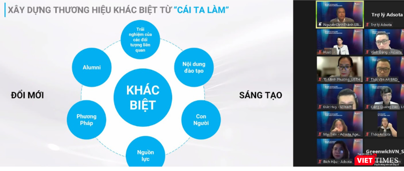 Ông Nguyễn Đình Thành cho rằng, các trường nên liên tục làm mới những giá trị vốn có và tận dụng nó trở thành &quot;lợi điểm bán hàng độc nhất&quot;.