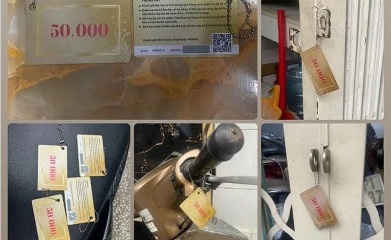 Thủ đoạn lừa đảo treo thẻ "lạ" chứa mã QR trên xe, cửa nhà mới xuất hiện gần đây. anh-1 (1).jpg