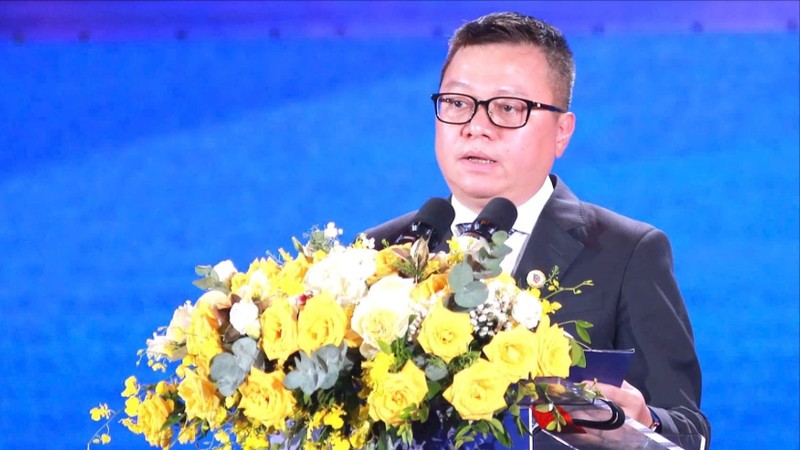 Chủ tịch Hội Nhà báo Việt Nam cho rằng báo chí cách mạng Việt Nam ngày hôm nay luôn mang hơi thở của thực tiễn, phản ánh đậm nét mọi mặt của đời sống. Ảnh: Congluan.vn Le Quoc Minh.jpg