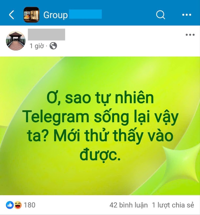 Trên các diễn đàn công nghệ và mạng xã hội, từ khóa “Telegram sống lại” nhanh chóng trở thành chủ đề nóng. telegram.jpg