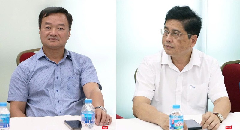 Tổng Biên tập VietTimes Nguyễn Bá Kiên (trái) và Phó Tổng giám đốc EVN Võ Quang Lâm tại Hội nghị. mr Kien Mr Lam.jpg