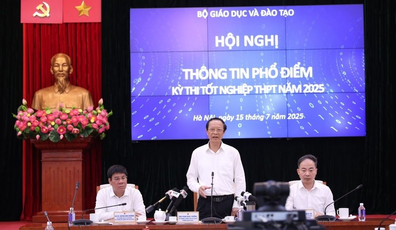Bộ GD&ĐT khẳng định kết quả kỳ thi năm nay là minh chứng cho tinh thần “học thật, thi thật, kết quả thật” mà ngành giáo dục đang hướng tới. Ảnh: Trần Hiệp/Moet. IMG_9210.JPG