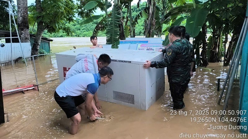 Các lực lượng kỹ thuật Viettel sẵn sàng ứng cứu thông tin. Viettel.jpg
