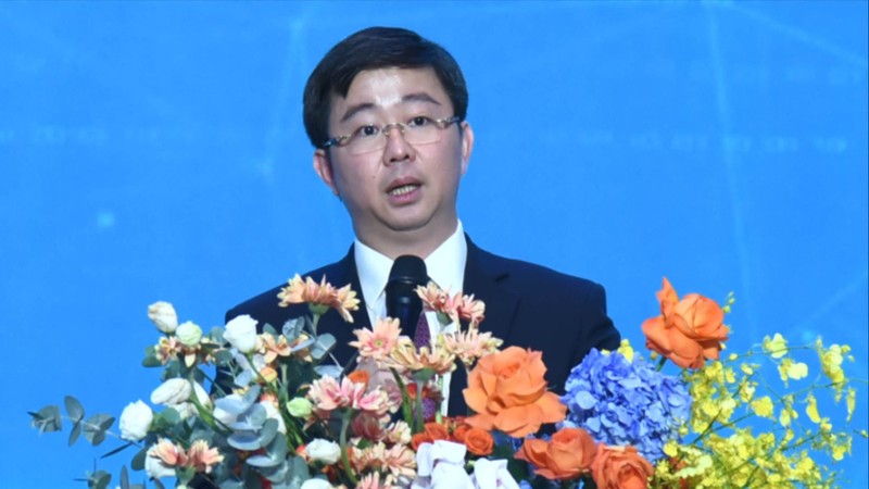 Thứ trưởng Bùi Hoàng Phương nhấn mạnh việc VINASA ra mắt bản đồ doanh nghiệp công nghệ số Việt Nam là một hoạt động rất ý nghĩa. GDD_1710.jpg