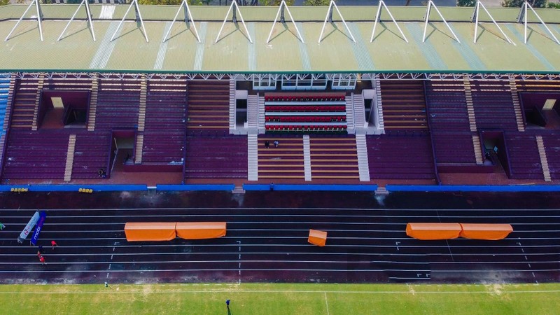Được biết để phục vụ SEA Games 31, UBND tỉnh Phú Thọ đã đầu tư 44 tỉ đồng để nâng cấp sân Việt Trì. Các hạng mục được đầu tư nâng cấp, sửa chữa gồm trung tâm báo chí, phòng làm việc BTC, phòng thử doping, phòng giám sát trọng tài... (ảnh: báo Thanh Niên)