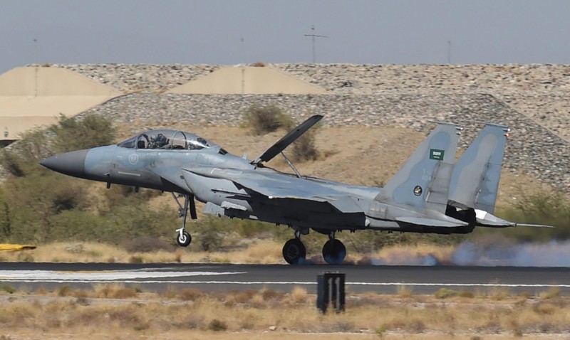 Mẫu phi cơ chiến đấu F-15 của Arab Saudi mà Mỹ sản xuất (Ảnh: NBC) Mẫu phi cơ chiến đấu F-15 của Arab Saudi mà Mỹ sản xuất (Ảnh: NBC)