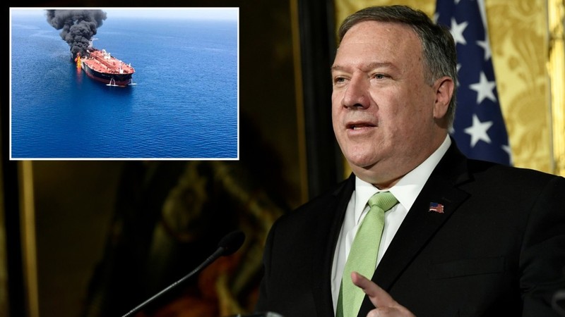 Ngoại trưởng Mỹ mike Pompeo nói chính quyền đang cân nhắc đòn đáp trả quân sự nhằm vào Iran (Ảnh: RT)