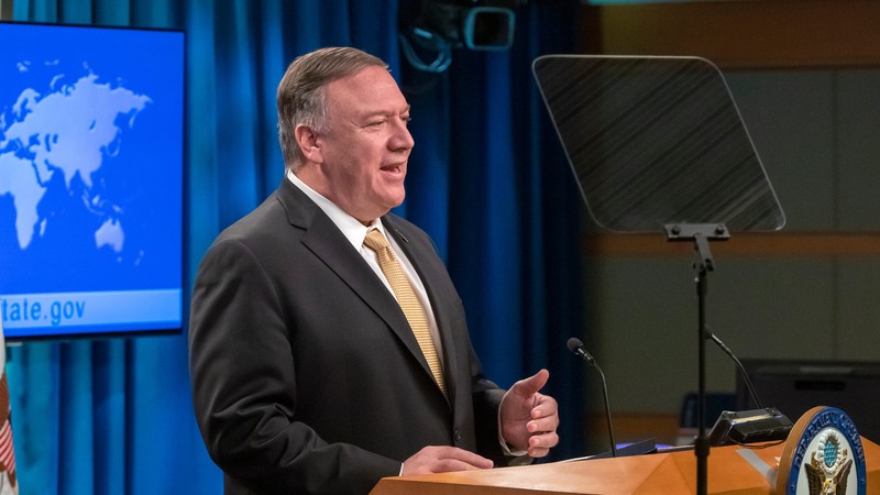 Ngoại trưởng Mỹ Mike Pompeo đưa ra quyết định gây sốc của chính quyền Trump (Ảnh: Getty)