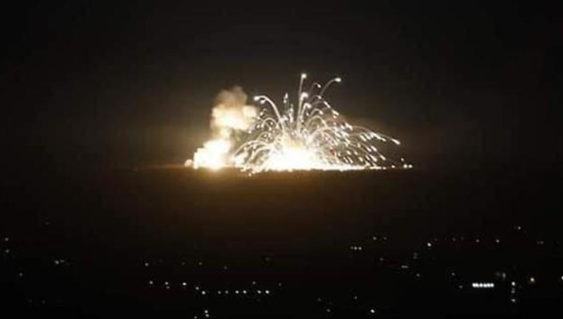 Một vụ không kích mà IAF thực hiện nhằm vào ngoại ô thủ đô Damascus (Ảnh: Getty) Một vụ không kích mà IAF thực hiện nhằm vào ngoại ô thủ đô Damascus (Ảnh: Getty)